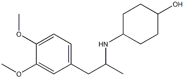 4-{[1-(3,4-dimethoxyphenyl)propan-2-yl]amino}cyclohexan-1-ol 结构式
