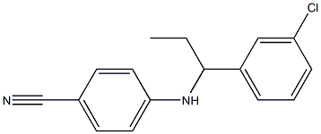 4-{[1-(3-chlorophenyl)propyl]amino}benzonitrile 结构式