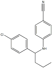 4-{[1-(4-chlorophenyl)butyl]amino}benzonitrile 结构式