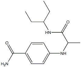 4-{[1-(pentan-3-ylcarbamoyl)ethyl]amino}benzamide 结构式