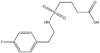 4-{[2-(4-fluorophenyl)ethyl]sulfamoyl}butanoic acid 结构式