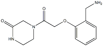 4-{[2-(aminomethyl)phenoxy]acetyl}piperazin-2-one 结构式