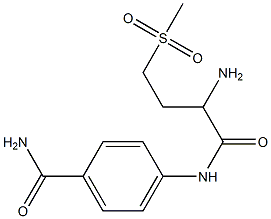 4-{[2-amino-4-(methylsulfonyl)butanoyl]amino}benzamide 结构式