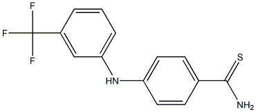 4-{[3-(trifluoromethyl)phenyl]amino}benzene-1-carbothioamide 结构式