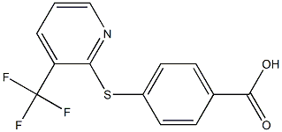 4-{[3-(trifluoromethyl)pyridin-2-yl]sulfanyl}benzoic acid 结构式