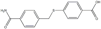 4-{[4-(aminocarbonyl)benzyl]thio}benzoic acid 结构式