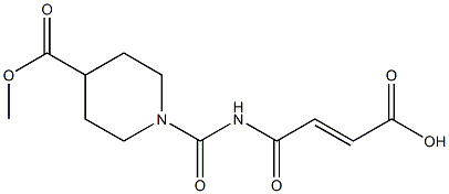 4-{[4-(methoxycarbonyl)piperidin-1-yl]carbonylamino}-4-oxobut-2-enoic acid 结构式