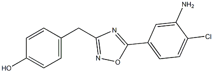 4-{[5-(3-amino-4-chlorophenyl)-1,2,4-oxadiazol-3-yl]methyl}phenol 结构式