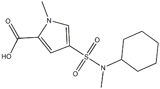 4-{[cyclohexyl(methyl)amino]sulfonyl}-1-methyl-1H-pyrrole-2-carboxylic acid 结构式