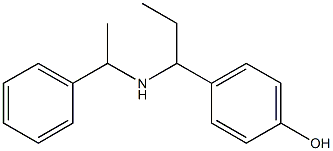 4-{1-[(1-phenylethyl)amino]propyl}phenol 结构式