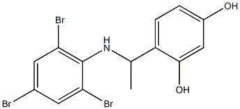 4-{1-[(2,4,6-tribromophenyl)amino]ethyl}benzene-1,3-diol 结构式