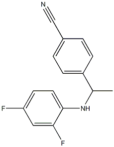 4-{1-[(2,4-difluorophenyl)amino]ethyl}benzonitrile 结构式