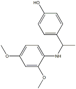 4-{1-[(2,4-dimethoxyphenyl)amino]ethyl}phenol 结构式