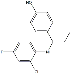4-{1-[(2-chloro-4-fluorophenyl)amino]propyl}phenol 结构式