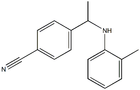 4-{1-[(2-methylphenyl)amino]ethyl}benzonitrile 结构式