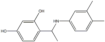 4-{1-[(3,4-dimethylphenyl)amino]ethyl}benzene-1,3-diol 结构式