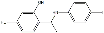 4-{1-[(4-iodophenyl)amino]ethyl}benzene-1,3-diol 结构式