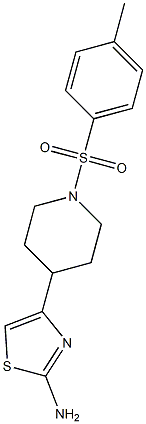 4-{1-[(4-methylphenyl)sulfonyl]piperidin-4-yl}-1,3-thiazol-2-amine 结构式