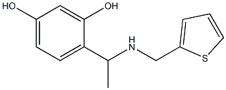 4-{1-[(thiophen-2-ylmethyl)amino]ethyl}benzene-1,3-diol 结构式
