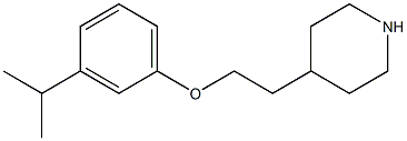 4-{2-[3-(propan-2-yl)phenoxy]ethyl}piperidine 结构式