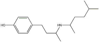 4-{3-[(5-methylhexan-2-yl)amino]butyl}phenol 结构式