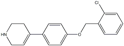 4-{4-[(2-chlorophenyl)methoxy]phenyl}-1,2,3,6-tetrahydropyridine 结构式