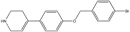 4-{4-[(4-bromophenyl)methoxy]phenyl}-1,2,3,6-tetrahydropyridine 结构式