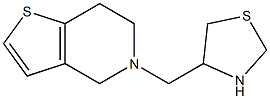 4-{4H,5H,6H,7H-thieno[3,2-c]pyridin-5-ylmethyl}-1,3-thiazolidine 结构式