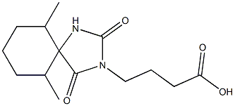 4-{6,10-dimethyl-2,4-dioxo-1,3-diazaspiro[4.5]decan-3-yl}butanoic acid 结构式