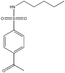 4-acetyl-N-pentylbenzene-1-sulfonamide 结构式