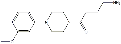 4-amino-1-[4-(3-methoxyphenyl)piperazin-1-yl]butan-1-one 结构式