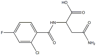 4-amino-2-[(2-chloro-4-fluorobenzoyl)amino]-4-oxobutanoic acid 结构式