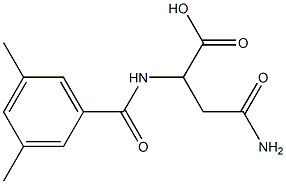 4-amino-2-[(3,5-dimethylbenzoyl)amino]-4-oxobutanoic acid 结构式