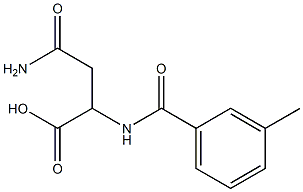 4-amino-2-[(3-methylbenzoyl)amino]-4-oxobutanoic acid 结构式