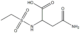 4-amino-2-[(ethylsulfonyl)amino]-4-oxobutanoic acid 结构式