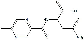4-amino-2-{[(5-methylpyrazin-2-yl)carbonyl]amino}-4-oxobutanoic acid 结构式