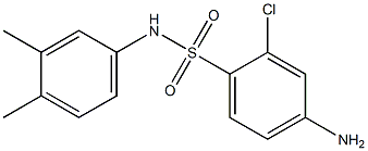 4-amino-2-chloro-N-(3,4-dimethylphenyl)benzene-1-sulfonamide 结构式