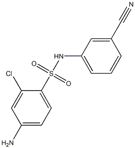 4-amino-2-chloro-N-(3-cyanophenyl)benzene-1-sulfonamide 结构式