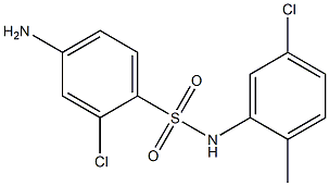 4-amino-2-chloro-N-(5-chloro-2-methylphenyl)benzene-1-sulfonamide 结构式