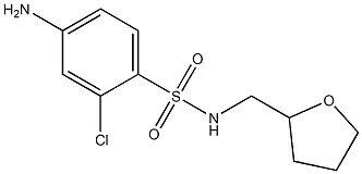 4-amino-2-chloro-N-(oxolan-2-ylmethyl)benzene-1-sulfonamide 结构式