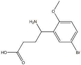 4-amino-4-(5-bromo-2-methoxyphenyl)butanoic acid 结构式