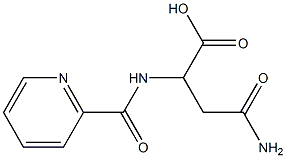 4-amino-4-oxo-2-[(pyridin-2-ylcarbonyl)amino]butanoic acid 结构式