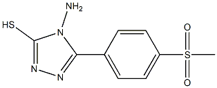 4-amino-5-(4-methanesulfonylphenyl)-4H-1,2,4-triazole-3-thiol 结构式