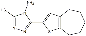 4-amino-5-{4H,5H,6H,7H,8H-cyclohepta[b]thiophen-2-yl}-4H-1,2,4-triazole-3-thiol 结构式