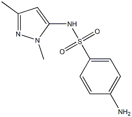 4-amino-N-(1,3-dimethyl-1H-pyrazol-5-yl)benzenesulfonamide 结构式