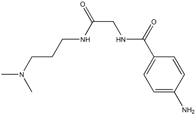 4-amino-N-(2-{[3-(dimethylamino)propyl]amino}-2-oxoethyl)benzamide 结构式