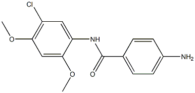 4-amino-N-(5-chloro-2,4-dimethoxyphenyl)benzamide 结构式