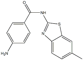 4-amino-N-(6-methyl-1,3-benzothiazol-2-yl)benzamide 结构式