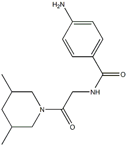 4-amino-N-[2-(3,5-dimethylpiperidin-1-yl)-2-oxoethyl]benzamide 结构式