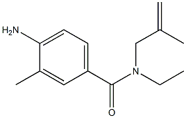 4-amino-N-ethyl-3-methyl-N-(2-methylprop-2-enyl)benzamide 结构式